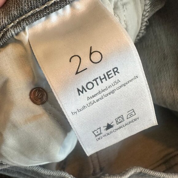 Mother Denim The Tomcat Ankle Beam Me Up Grey Jeans Stretch Size 26 Women's - Picture 11 of 14
